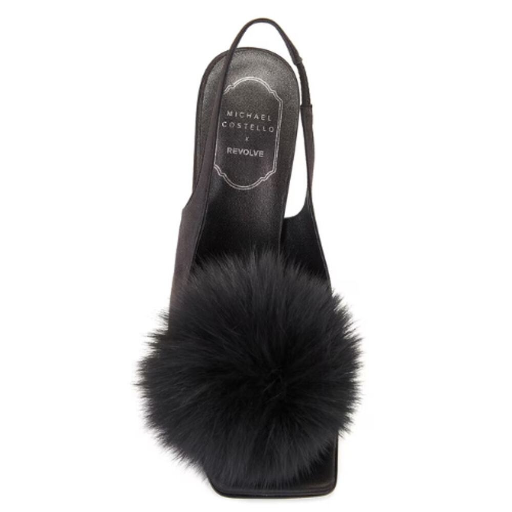 Michael Costello x REVOLVE Paula Sling Back in Black New Size 7 - Picture 2 of 9